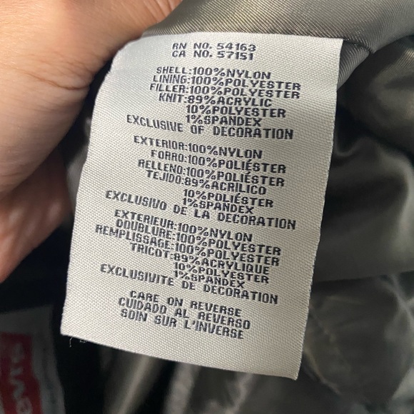 Levi's Men's Flight Satin Unfilled Ma-1 Bomber Black size XL - Picture 7 of 10